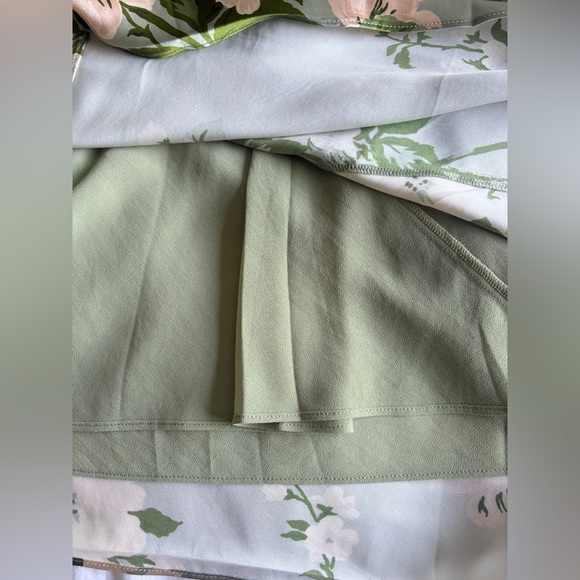 NEW Reformation Anaiis Long Silk Dress Tarragon Green Floral | US 6 UK 10 - Picture 15 of 16